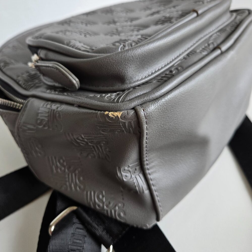 STEVE MADDEN Gray Embossed Small Backpack - Picture 6 of 6